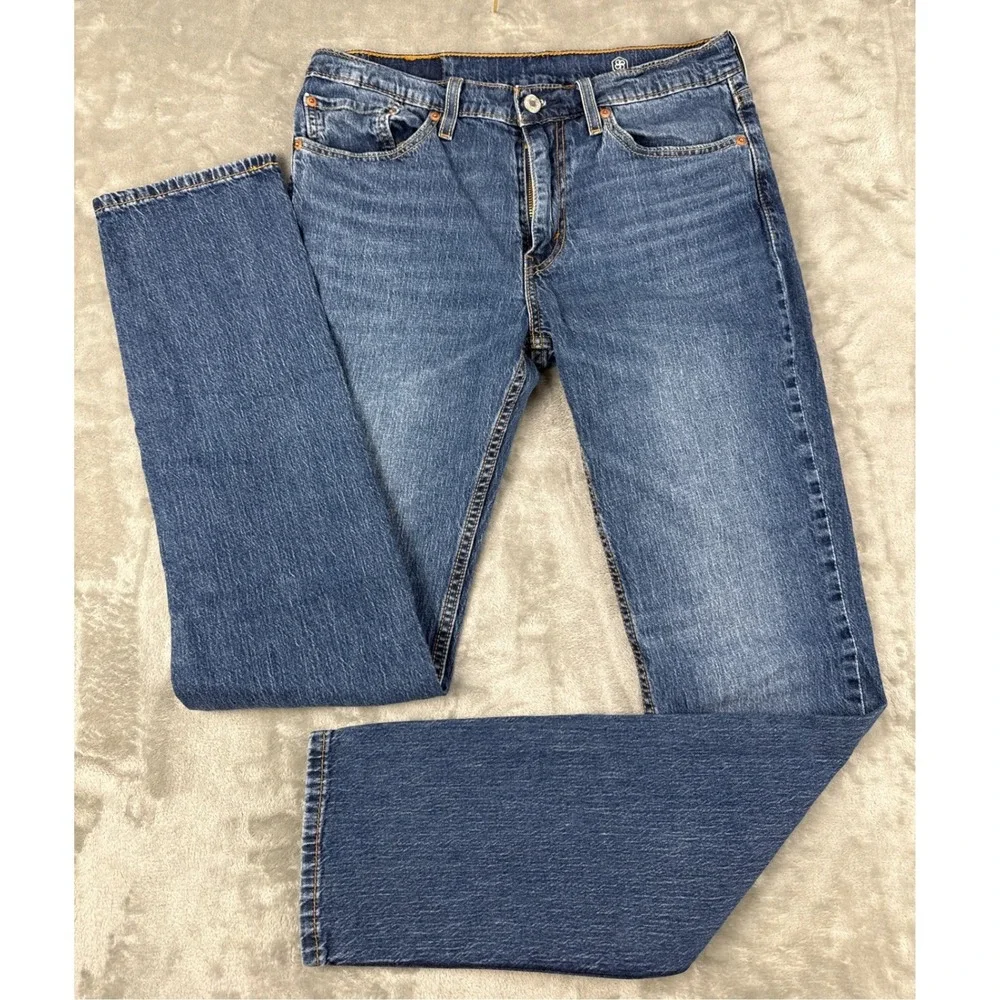 Levis 511 Slim Fit Mens Jeans 31x34 Medium Wash Blue Denim Pants 04511-1507